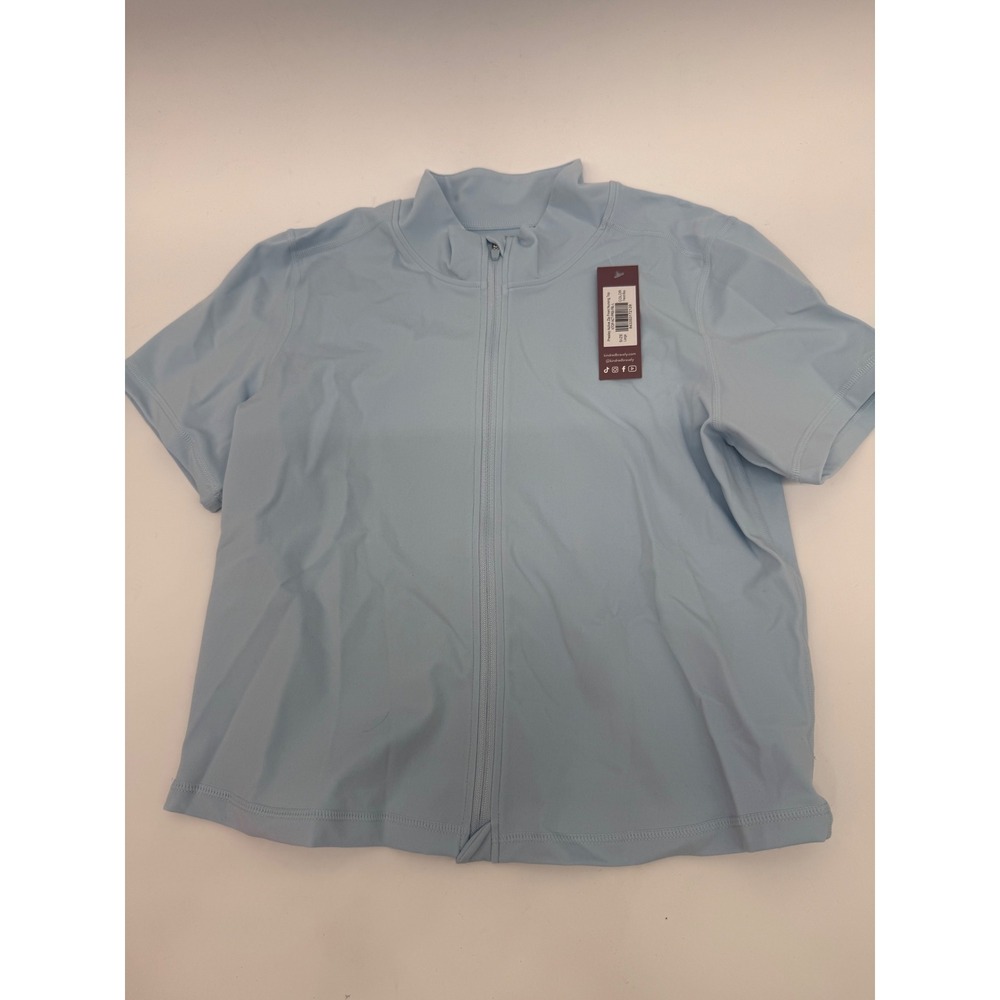 Kindred Bravely Presley Active Zip Front Nursing Top French Blue Large Maternity